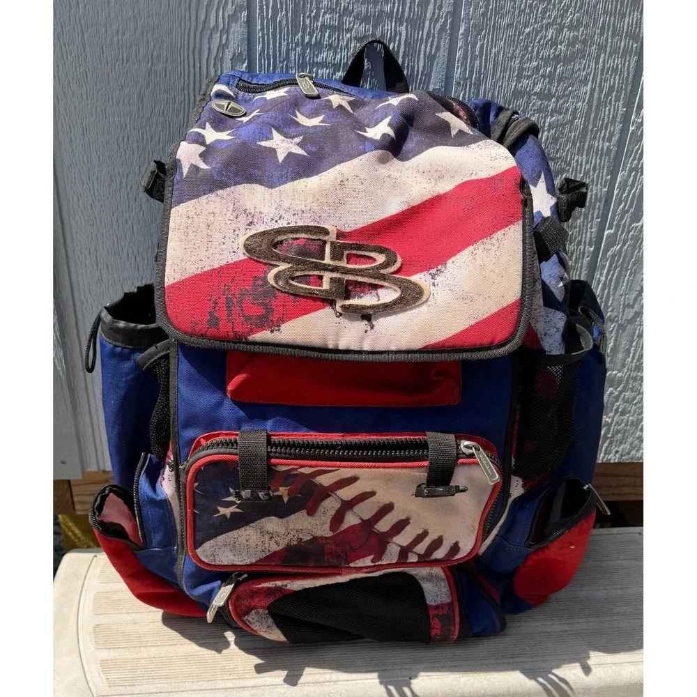 Boombah Superpack Baseball Softball Bat Bag American Flag Stars Stripes Gear Bag